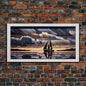 Art Deco Stained Glass Sail Boat Wall Art | Framed Canvas Print | Nautical Art | Seascape Art | Beach House Decor