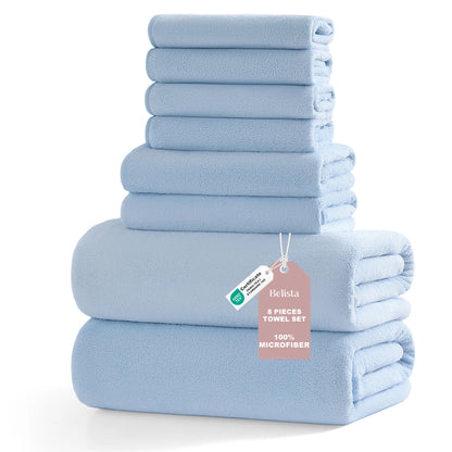 8Pcs Oversized Bath Towel Set 35"×70" Highly Absorbent & Quick-Dry