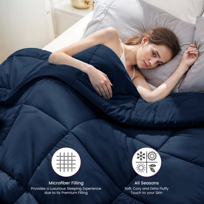 Lux Decor Down Alternative Comforter – Soft and Cozy Bedding, 102" x 90"