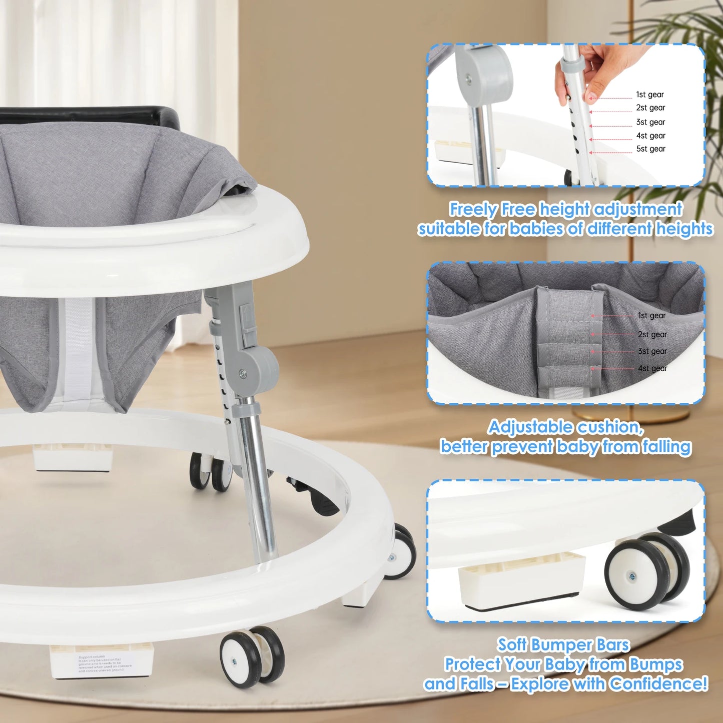 Baby Walker with Adjustable Height
