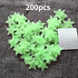 200 Piece Luminous Star Wall Sticker, Easy To Tear and Stick