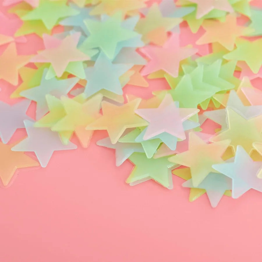 200 Piece Luminous Star Wall Sticker, Easy To Tear and Stick