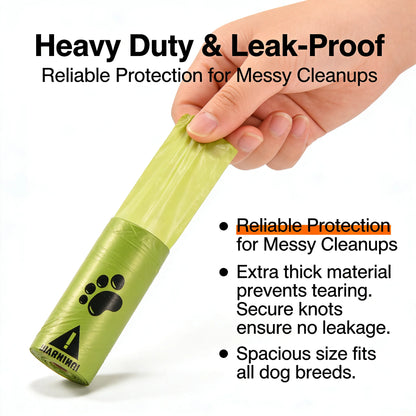 Eco-Friendly Dog Poop Bags Leak-Proof Extra Thick