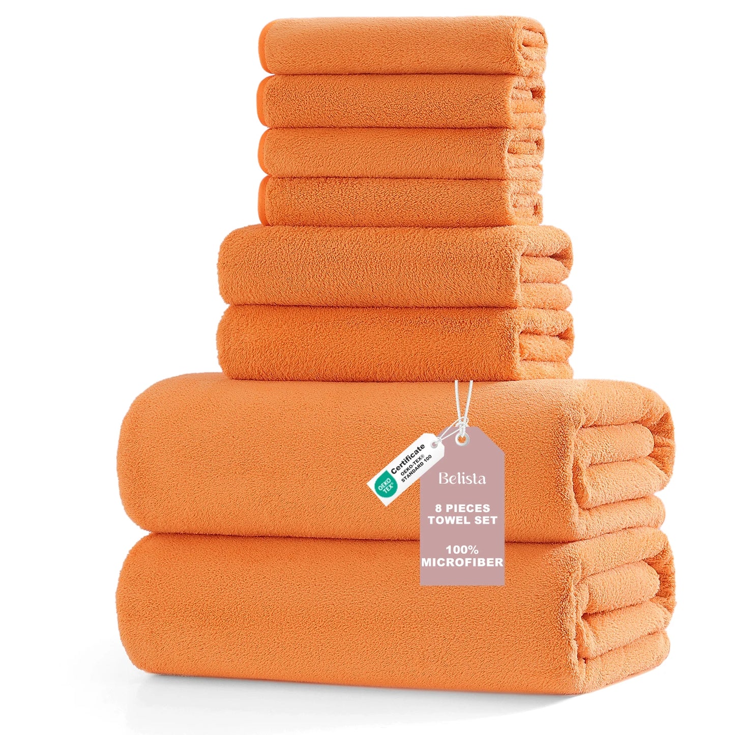 8Pcs Oversized Bath Towel Set 35"×70" Highly Absorbent & Quick-Dry