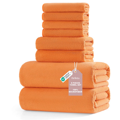 8Pcs Oversized Bath Towel Set 35"×70" Highly Absorbent & Quick-Dry