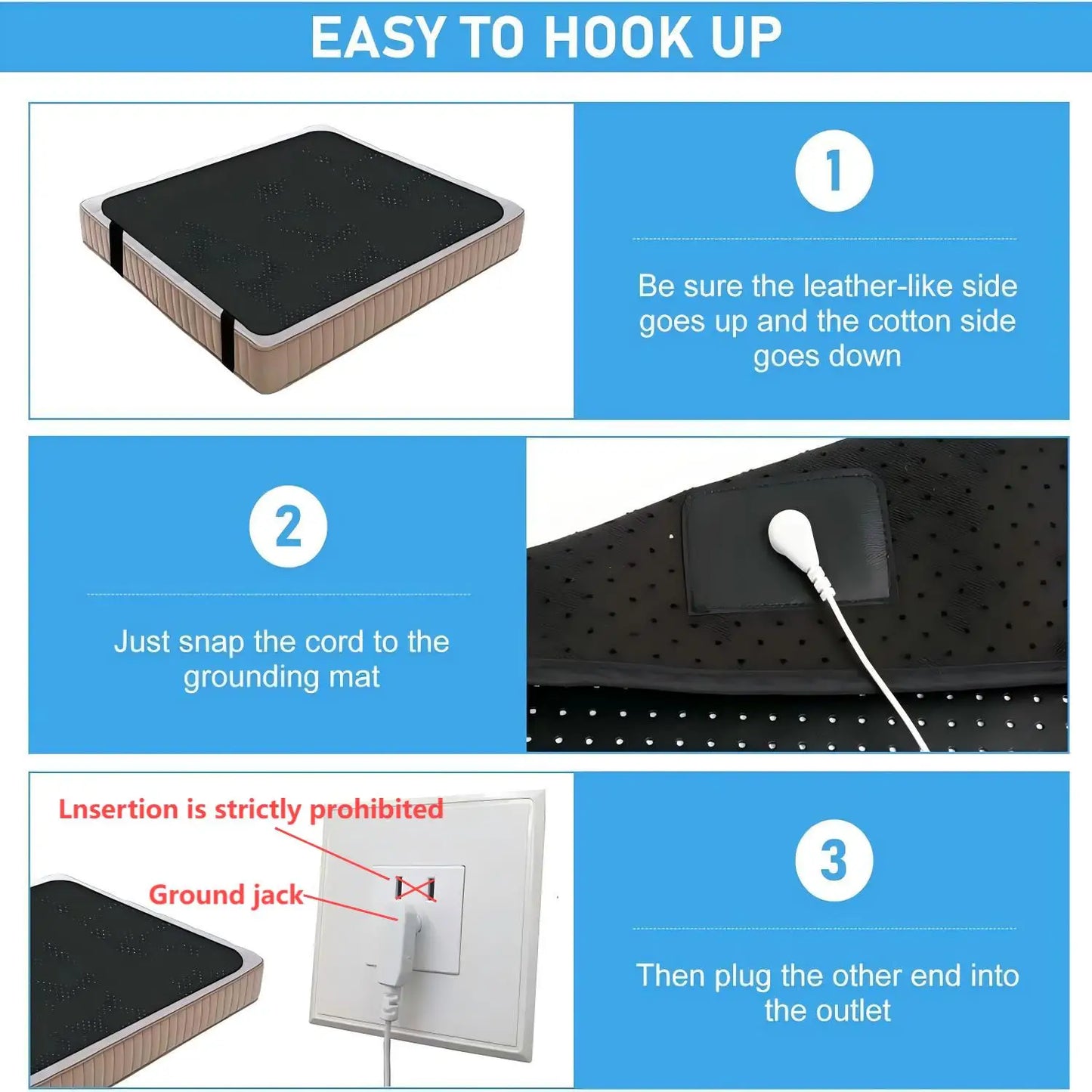 Grounding Sheet Combo, Grounding Mat  Faux Leather
