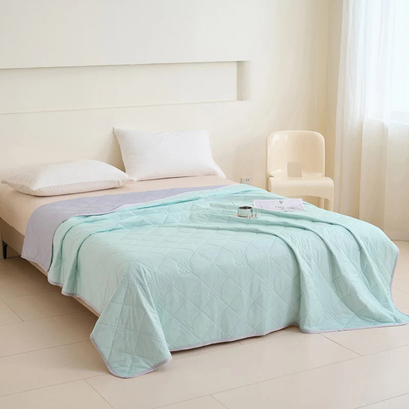 1pc Large Cooling Blanket for Hot Sleepers, Contemporary Geometric Pattern,