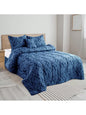 LUX Décor Reversible 5pc Comforter Set, Microfiber Bed in a Bag, Includes 1 Comforter, 2 Pillow Shams