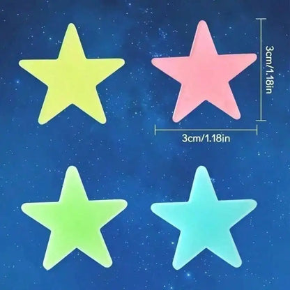 200 Piece Luminous Star Wall Sticker, Easy To Tear and Stick