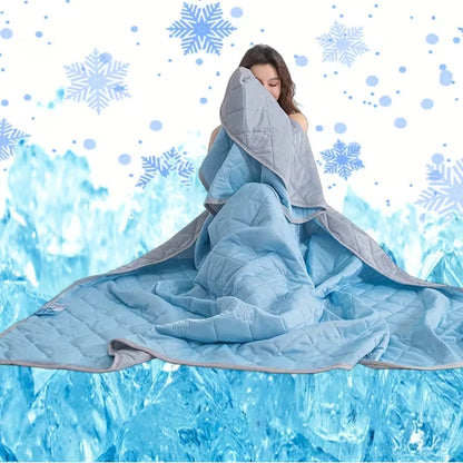 1pc Large Cooling Blanket for Hot Sleepers, Contemporary Geometric Pattern,
