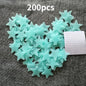 200 Piece Luminous Star Wall Sticker, Easy To Tear and Stick