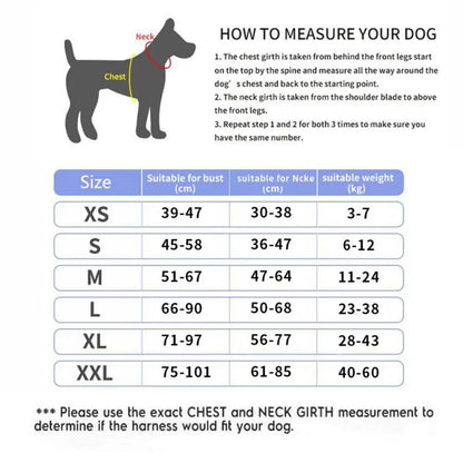 Dog Harness Reflective Breathable Adjustable Pet Harness