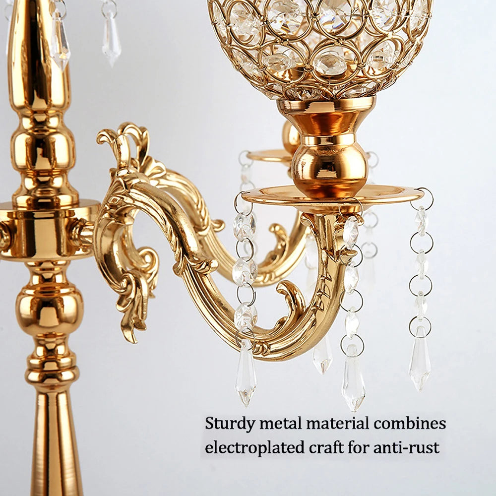 Gold Crystal Candle Holders Candlestick