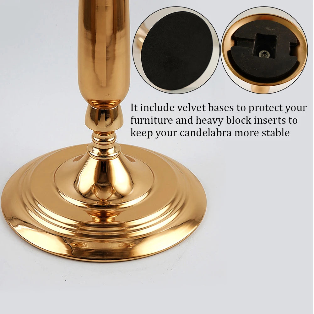 Gold Crystal Candle Holders Candlestick