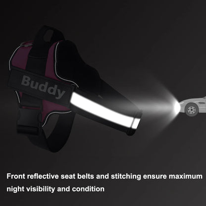 Dog Harness Reflective Breathable Adjustable Pet Harness