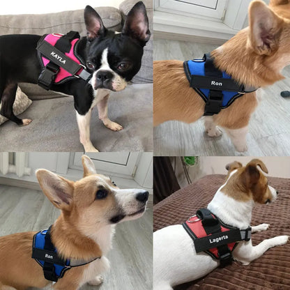 Dog Harness Reflective Breathable Adjustable Pet Harness