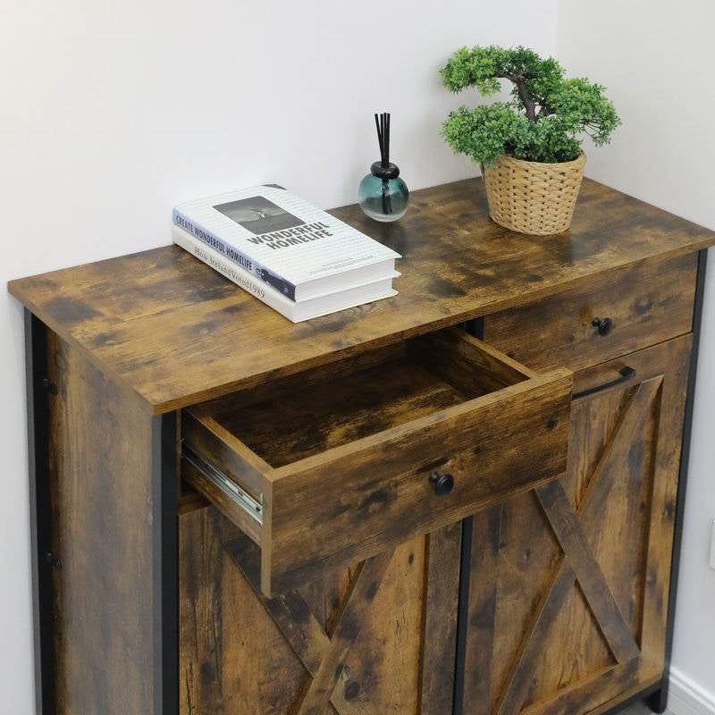 Rustic Multipurpose 2 Drawer / 2 Tilt Out 10gL Kitchen Laundry Trash/Recycle Storage