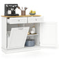 Kitchen Tilt Out Trash Cabinet with 2 Drawers and Adjustable Shelf