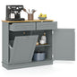 Kitchen Tilt Out Trash Cabinet with 2 Drawers and Adjustable Shelf