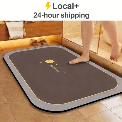 1pc Diatomite Bath Mat Quick Dry Super Absorbent Non-slip