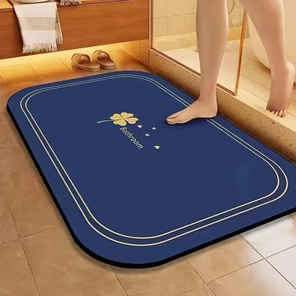 1pc Diatomite Bath Mat Quick Dry Super Absorbent Non-slip