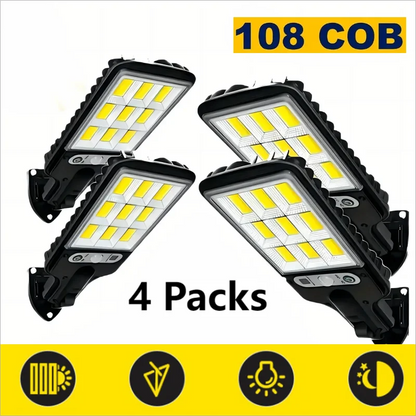 4 pc Solar Outdoor LED Wall Light
