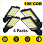 4 pc Solar Outdoor LED Wall Light