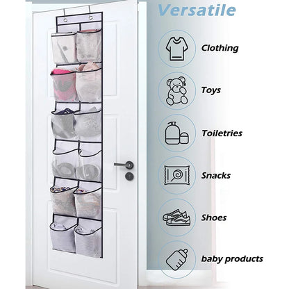 12 Pockets Over the Door Shoe Organizer