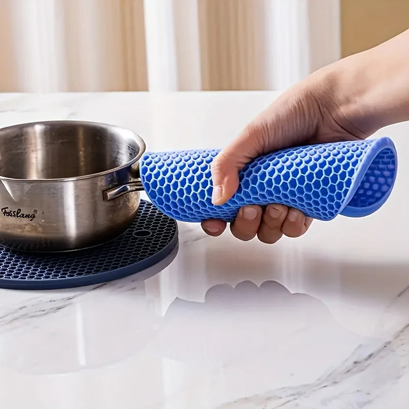 3 Pack Heat Resistant Silicone Trivet Mats
