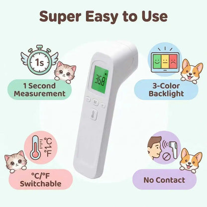 2-in-1 Cat Dog Accuracy Thermometer One Click Boot