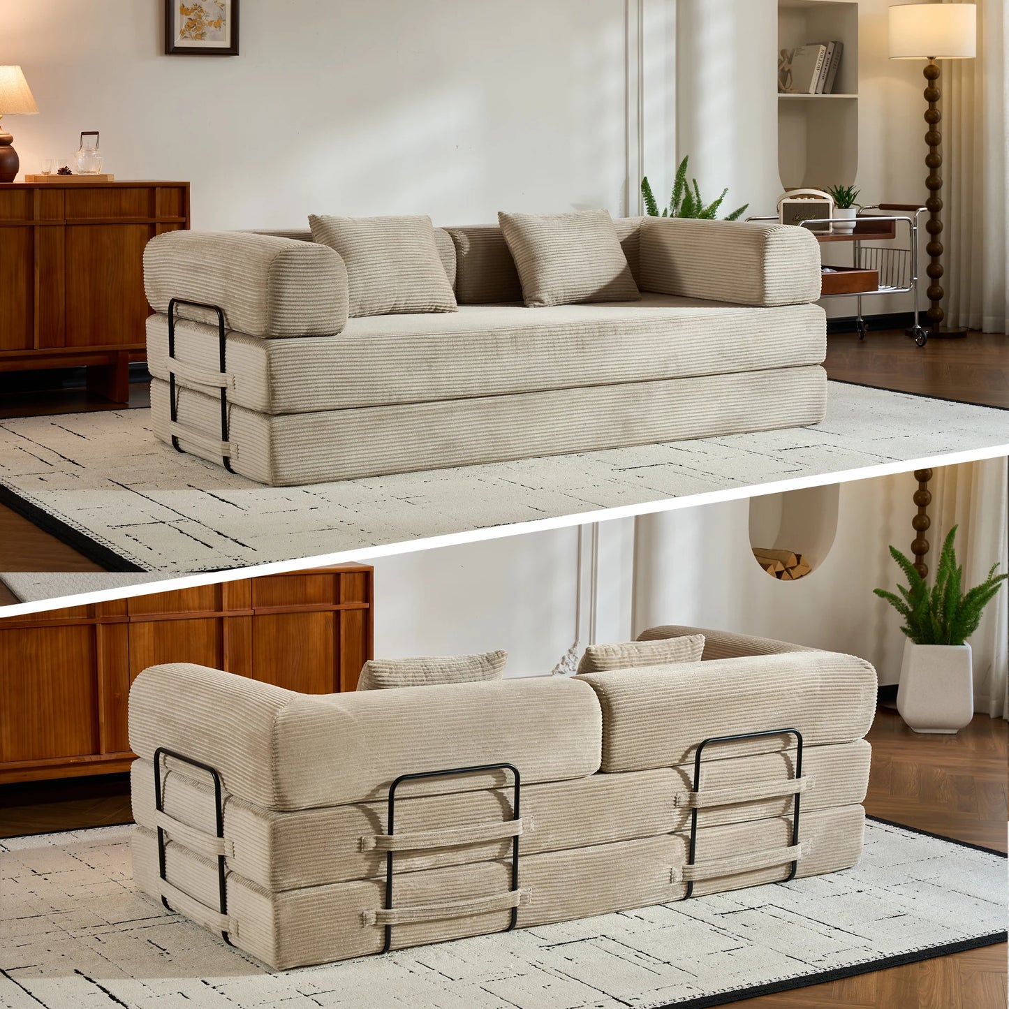 79" Folding Convertible Sofa Bed,