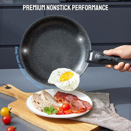 Induction Cookware Set 10 Pieces, Nonstick Pots and Pans Set with Removable Handles,