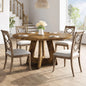 47-Inch Round Dining Table Large Wooden Kitchen Table For 4 to 6