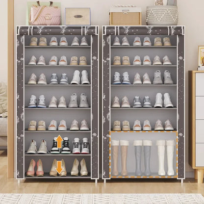 Shoes Organizer Rack Multilayer Dustproof Shoe Cabinet