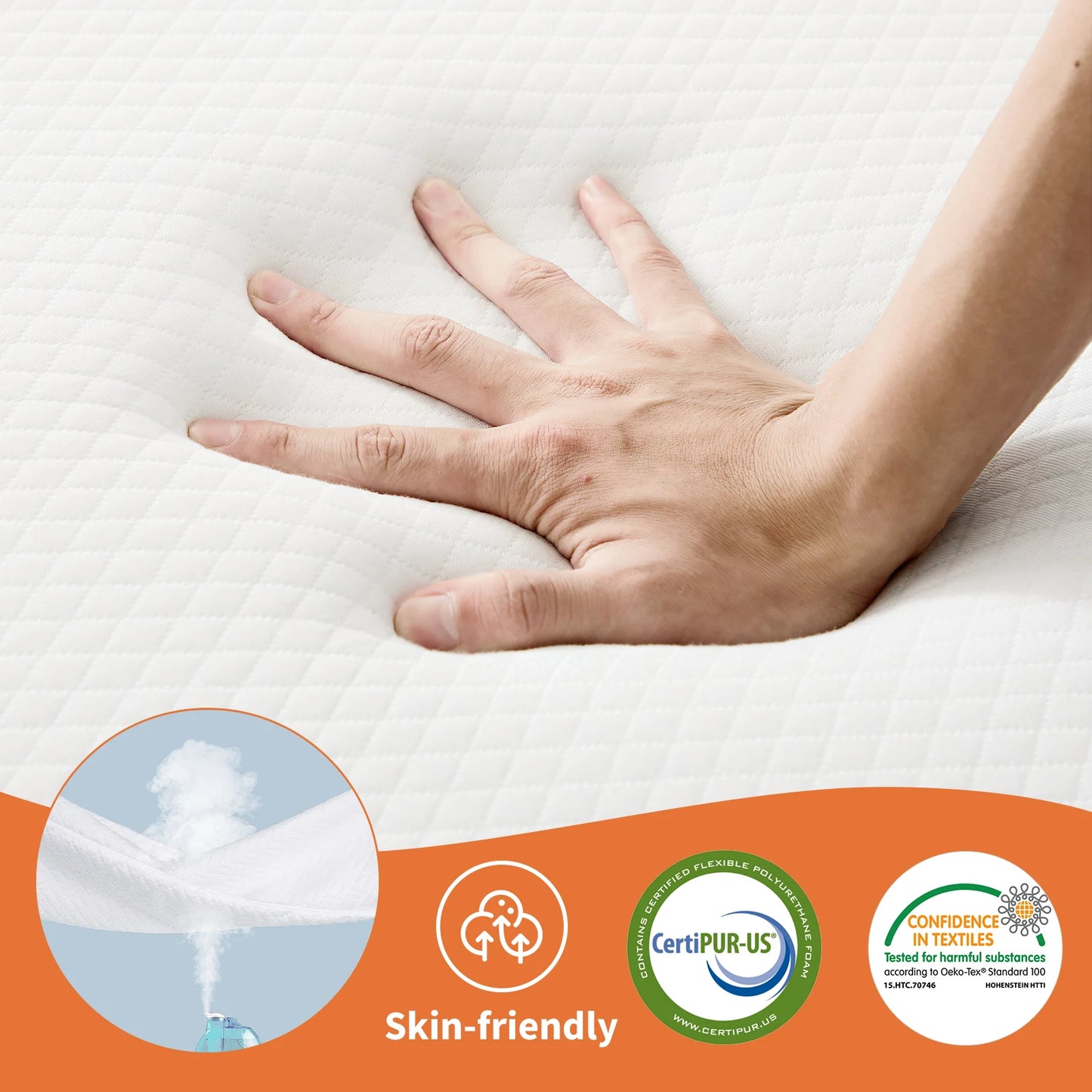Tri-Fold Memory Foam Mattress with Collapsible and Washable Cover