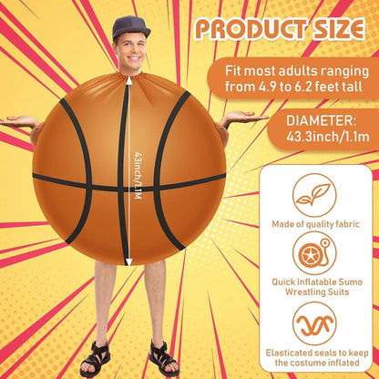 Inflatable Adult Halloween Costumes 4.9-6.2 ft for Men Women