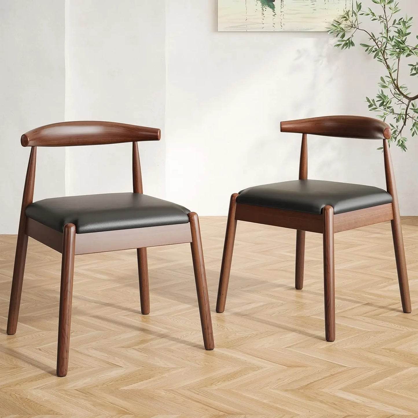 Dining Chairs Set of 2, Mid-Century Modern