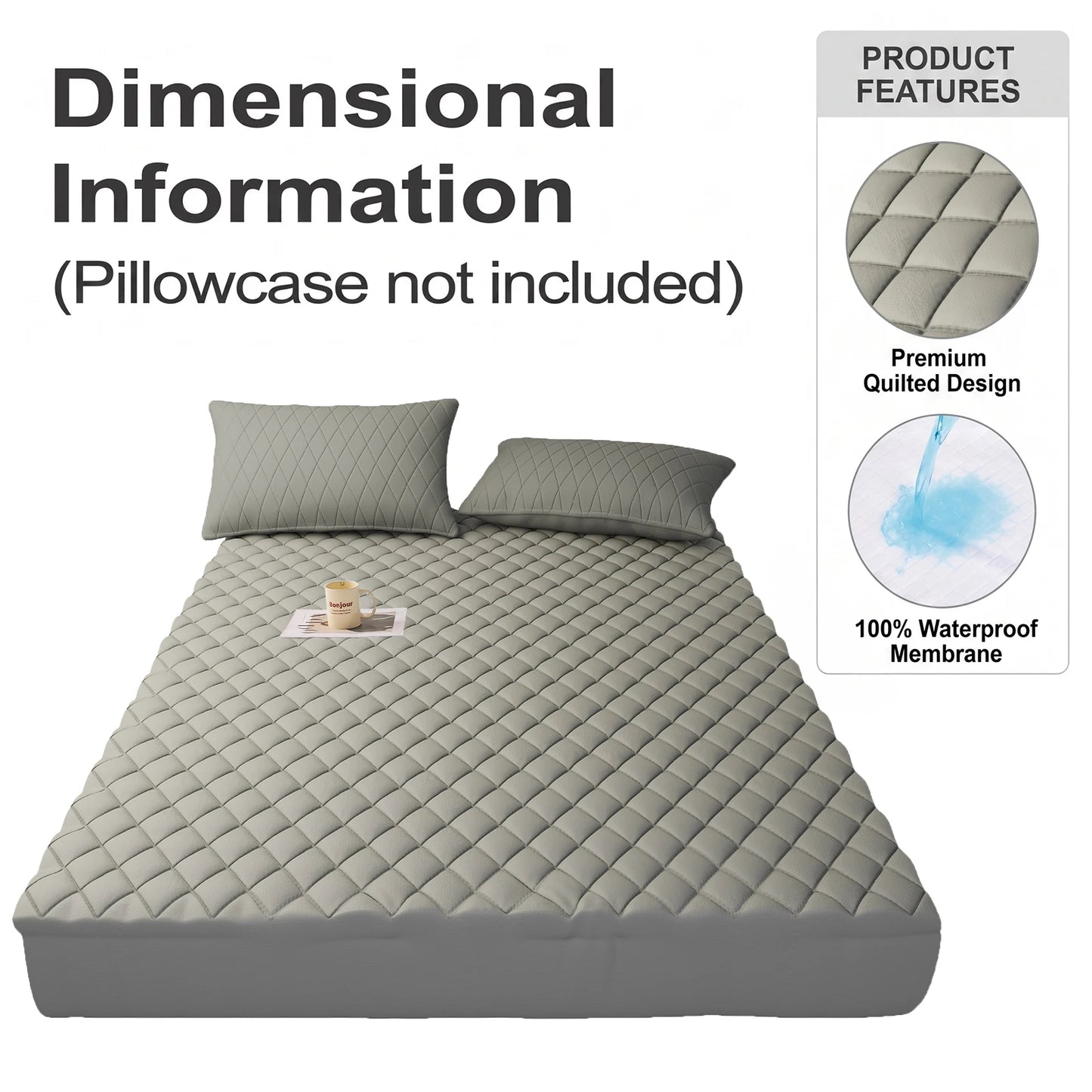 1Pc Waterproof Mattress Protector