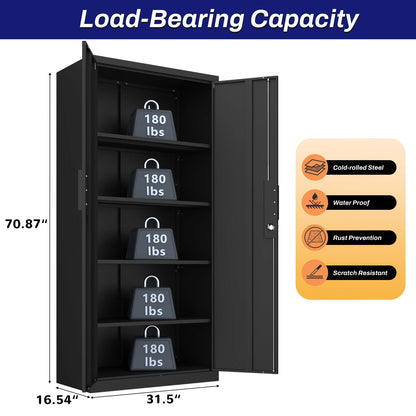 Metal File Cabinet for Garage 
Utility Cabinet with Adjustable Shelves