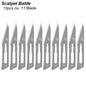 Scalpel Blade Set Metal Handle Stationery Steel Precision Craft Knife Cutter Wood Carve Stencil Box Open DIY Surgical Tool