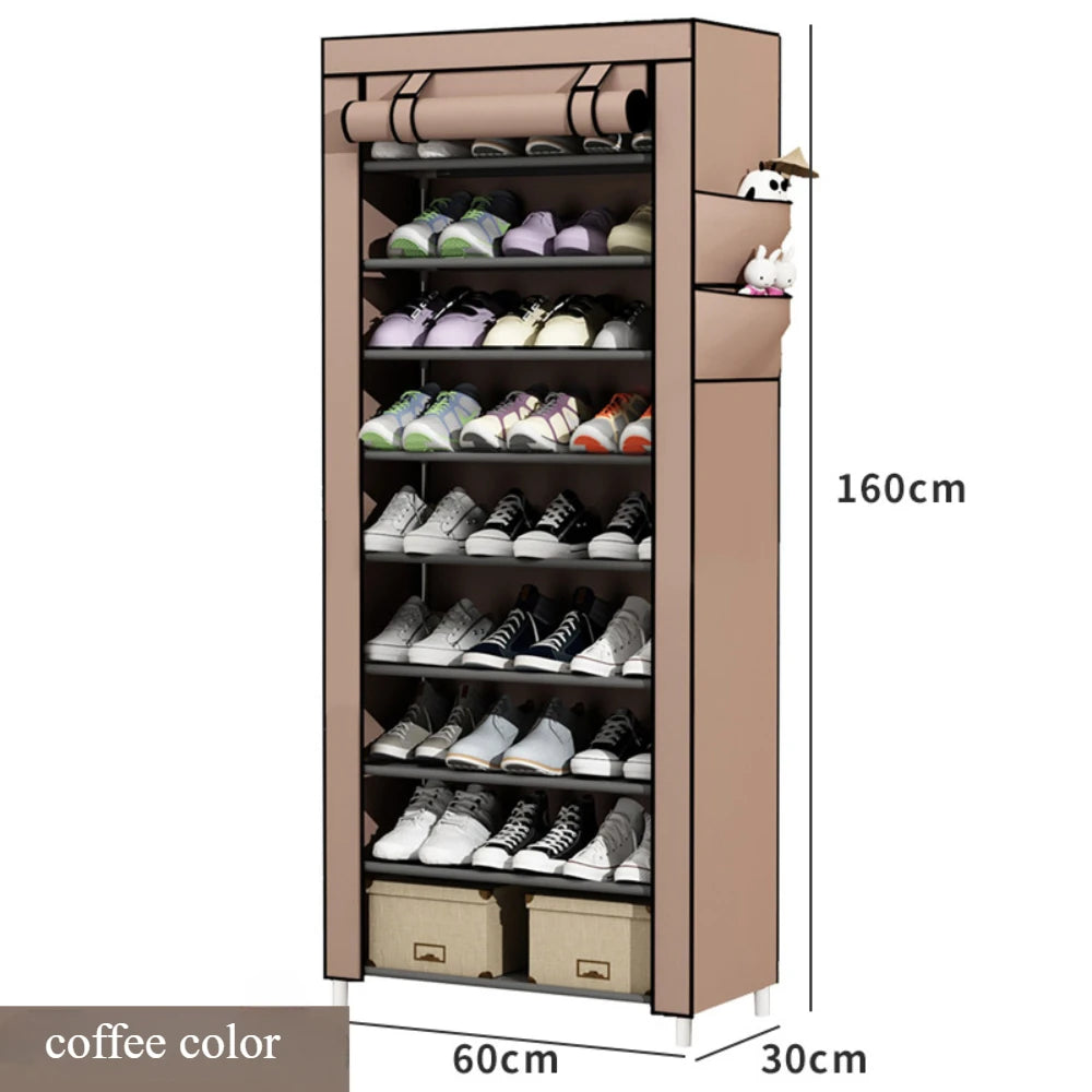 Shoes Organizer Rack Multilayer Dustproof Shoe Cabinet