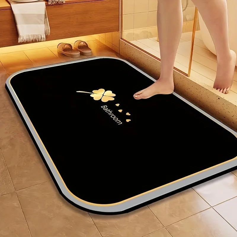 1pc Diatomite Bath Mat Quick Dry Super Absorbent Non-slip