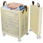 66.5L Foldable Laundry Basket with Wheels - XL Collapsible Storage Bin for Clothes, Toys, Bathroom (14x15x20 inch) Easy Carry!