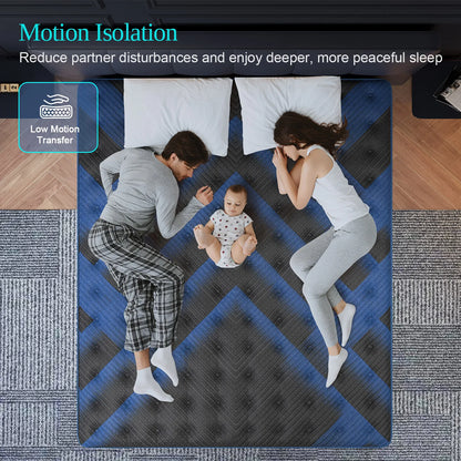 12"Gel Memory Foam Hybrid Pocket Spring Mattress Twin Full Queen King