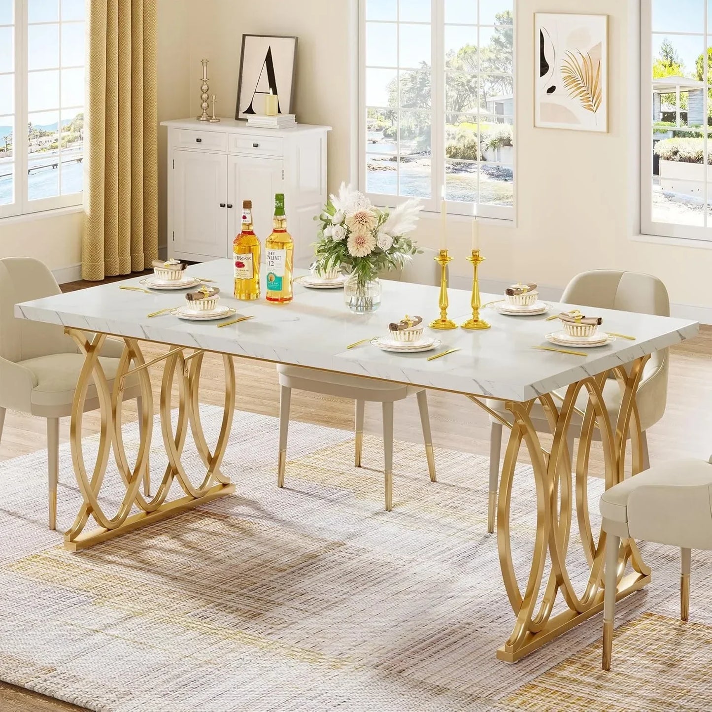 Modern Dining Table 63"