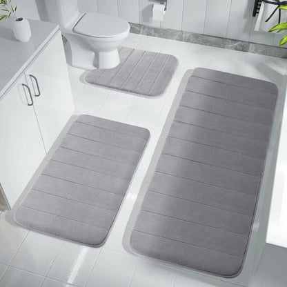 Super Absorbent Bath Mat Memory Foam Carpet Non-slip