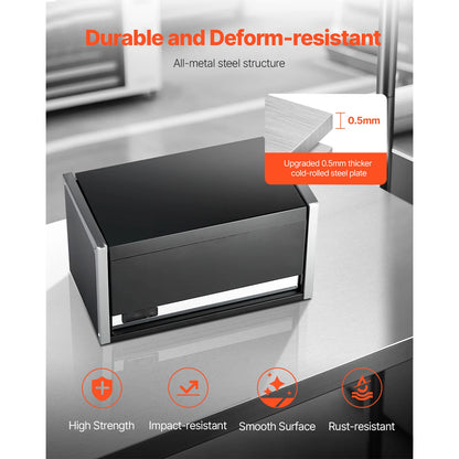 8.6in 3 Drawers Portable Metal Tool Box