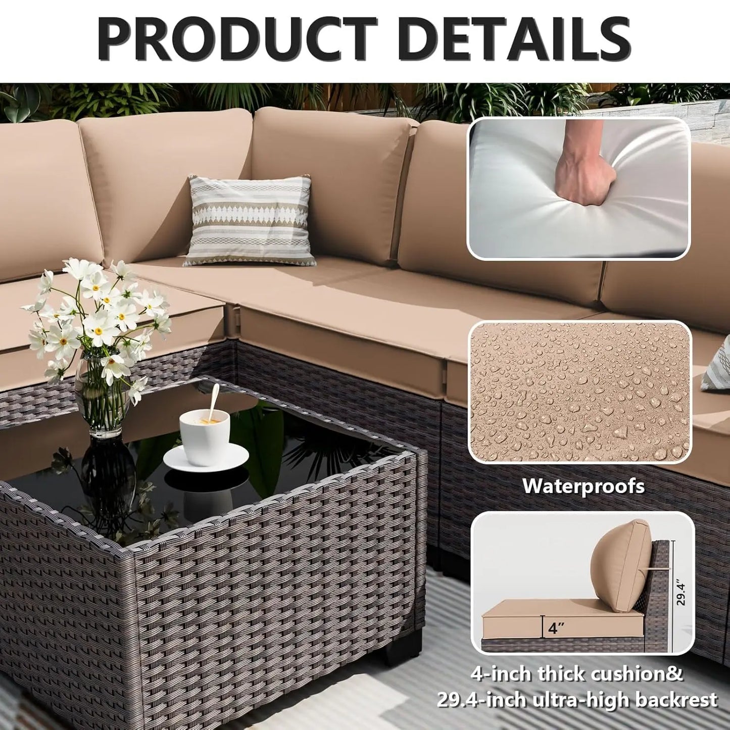 10 Pieces Patio Furniture Set