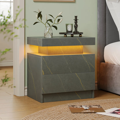 LED Nightstand End Table with RGB LED Lights