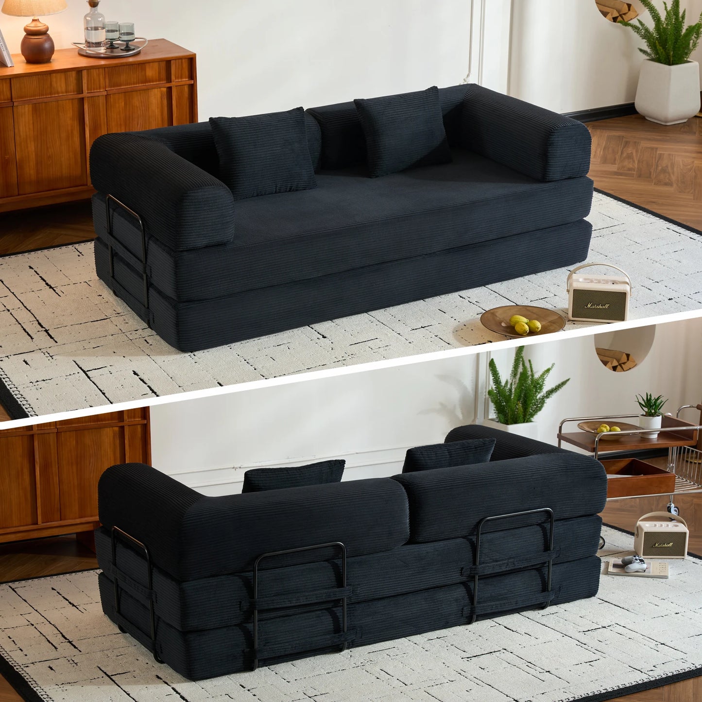 79" Folding Convertible Sofa Bed,